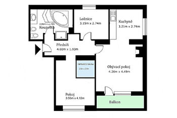 Prodej bytu 3+1 v osobním vlastnictví 65 m², Štěchovice