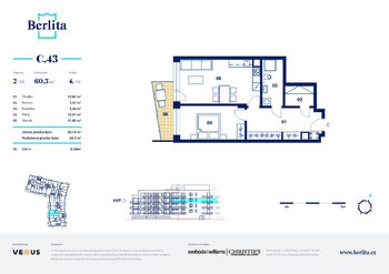 Pronájem bytu 2+kk v osobním vlastnictví 60 m², Beroun