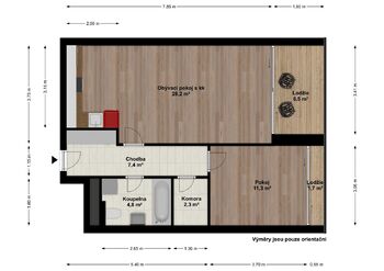 Pronájem bytu 2+kk v osobním vlastnictví 57 m², Starý Plzenec