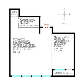 Pronájem bytu 2+kk v osobním vlastnictví 45 m², Meziboří