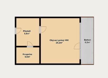 Prodej bytu 1+kk v osobním vlastnictví 39 m², Brno