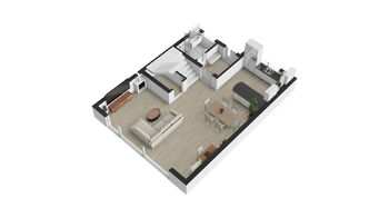 3D dispozice 1.NP - Prodej domu 142 m², Šarovy