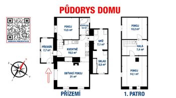 Půdorys - Prodej domu 109 m², Štětí