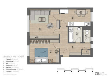 Prodej bytu 2+1 v osobním vlastnictví 65 m², Milevsko