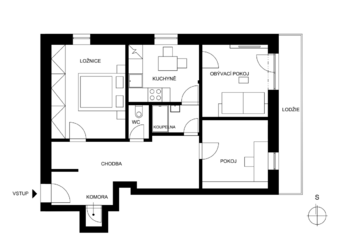 Prodej bytu 2+1 v osobním vlastnictví 54 m², Praha 4 - Braník