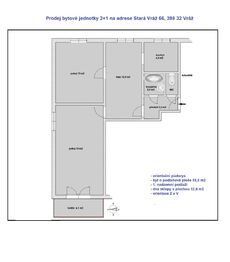 Prodej bytu 2+1 v osobním vlastnictví 55 m², Vráž