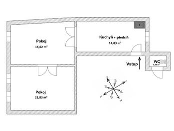 Prodej bytu 2+1 v družstevním vlastnictví 54 m², Praha 8 - Libeň