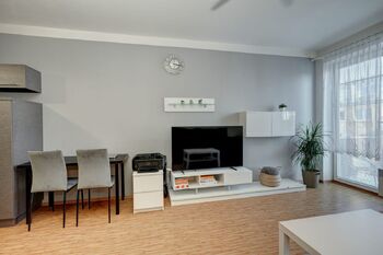 Obývák - Pronájem bytu 2+kk v osobním vlastnictví 53 m², Brno