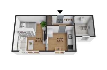 Prodej bytu 1+1 v osobním vlastnictví 32 m², Aš