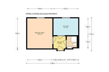 Prodej bytu 1+1 v osobním vlastnictví 34 m², Kladno