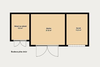 2D budova v atriu - Prodej domu 246 m², Křetín