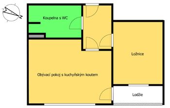 Pronájem bytu 2+kk v osobním vlastnictví 54 m², České Budějovice