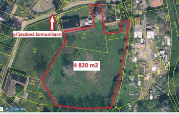 výřez z katastrální mapy - Prodej pozemku 4820 m², Úštěk