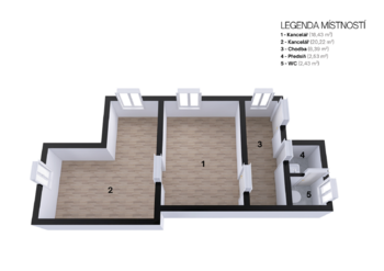 Pronájem kancelářských prostor 53 m², Ostrava