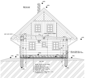 řez domem B - Prodej pozemku 2608 m², Janovice v Podještědí