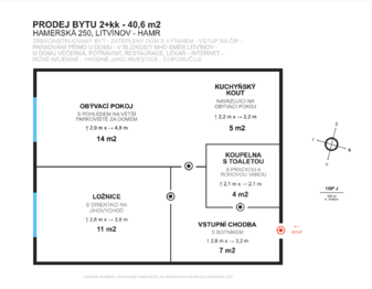 Prodej bytu 2+kk v osobním vlastnictví 40 m², Litvínov