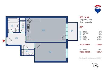 Pronájem bytu 2+kk v osobním vlastnictví 57 m², Brno