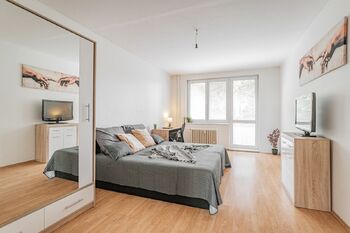 Ložnice. - Pronájem bytu 3+1 v osobním vlastnictví 62 m², Jindřichův Hradec