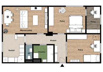 Prodej bytu 3+1 v osobním vlastnictví 80 m², Klatovy