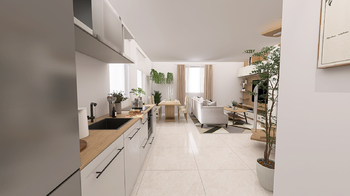 vizualizace přízemí - Prodej domu 92 m², Červené Pečky