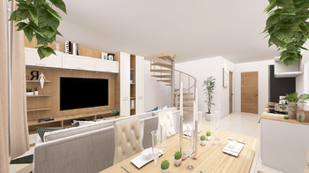 vizualizace přízemí - Prodej domu 92 m², Červené Pečky