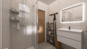 koupelna - vizualizace - Prodej domu 92 m², Červené Pečky