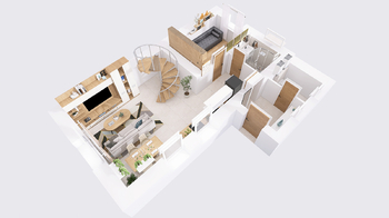 půdorys - přízemí - Prodej domu 92 m², Červené Pečky