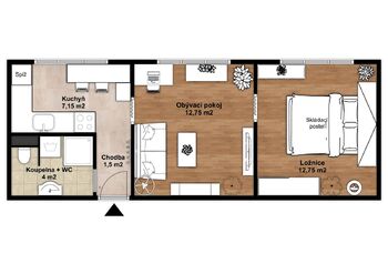 Prodej bytu 2+1 v osobním vlastnictví 39 m², Ostrava