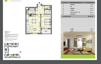 Pronájem bytu 2+kk v osobním vlastnictví 57 m², Ostrava