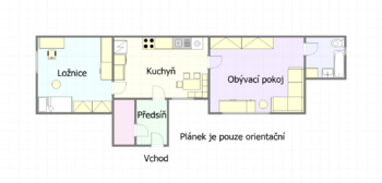 Pronájem bytu 2+1 v osobním vlastnictví 68 m², Praha 10 - Křeslice