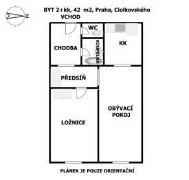 Prodej bytu 2+kk v osobním vlastnictví 42 m², Praha 6 - Ruzyně