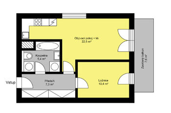 Prodej bytu 2+kk v osobním vlastnictví 53 m², Praha 9 - Letňany