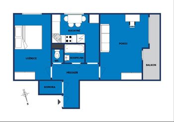 Pronájem bytu 2+1 v osobním vlastnictví 59 m², Brno