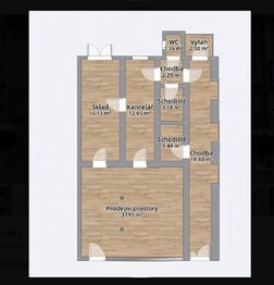 orientační půdorys přízemí - Prodej obchodních prostor 412 m², Třebechovice pod Orebem