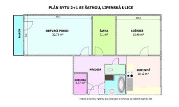 Pronájem bytu 2+1 v osobním vlastnictví 68 m², České Budějovice