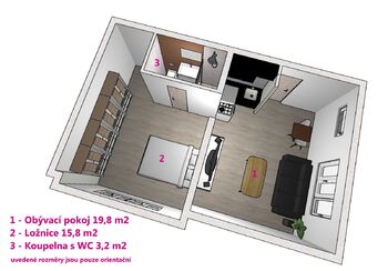 Prodej bytu 2+kk v osobním vlastnictví 40 m², Jablonec nad Nisou