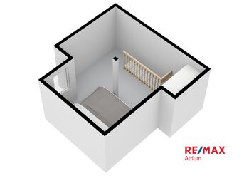 Horní patro s ložnicí - Prodej bytu 2+kk v osobním vlastnictví 70 m², Praha 8 - Karlín