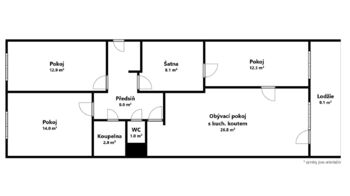 Prodej bytu 4+kk, 100 m2, Milánská, Praha - Horní Měcholupy - Prodej bytu 4+kk v osobním vlastnictví 87 m², Praha 10 - Horní Měcholupy