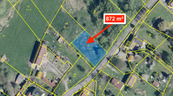 Prodej pozemku 872 m², Velké Chvojno