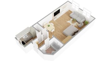 Pronájem bytu 1+kk v osobním vlastnictví 47 m², Hradec Králové