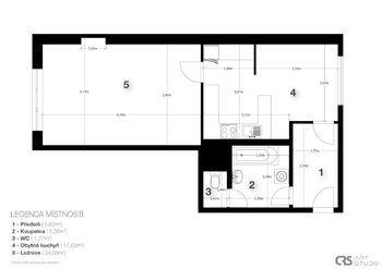 Prodej bytu 2+kk v osobním vlastnictví 54 m², Praha 9 - Hloubětín