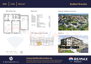 Prodej bytu 3+kk v osobním vlastnictví 83 m², Brandýs nad Labem-Stará Boleslav