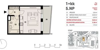 Pronájem bytu 1+kk v osobním vlastnictví 32 m², Praha 3 - Žižkov