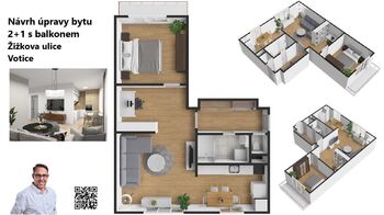 Prodej bytu 2+1 v osobním vlastnictví 64 m², Votice