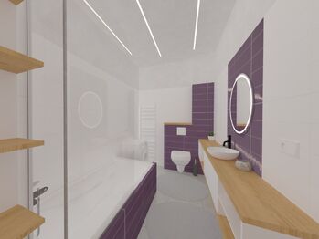 vizualizace bytu při vybavení nábytkem - Prodej bytu 2+kk v osobním vlastnictví 55 m², Světnov