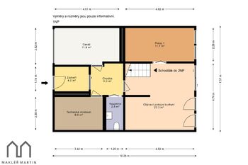 Prodej bytu 5+1 v osobním vlastnictví 116 m², Dobřichovice