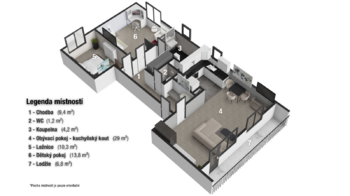 Prodej bytu 3+kk v osobním vlastnictví 77 m², Městec Králové