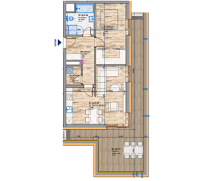 Prodej bytu 2+kk v osobním vlastnictví 56 m², Zlín