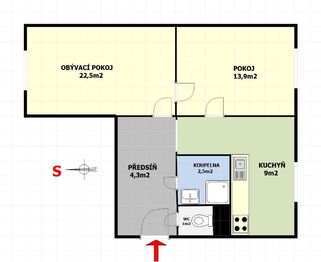 Pronájem bytu 2+1 v družstevním vlastnictví 55 m², Praha 10 - Strašnice