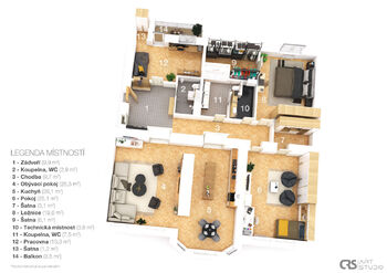 Prodej bytu 4+kk v osobním vlastnictví 156 m², Ostrava